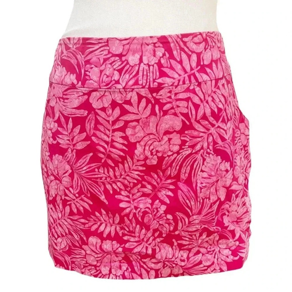 Vintage Nicole Miller Pink Floral Hawaiian Print Mini Skirt – Made in USA - Picture 6 of 9